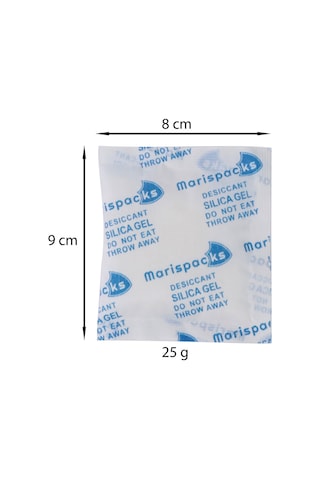 Marispacks 25 G X 100 Adet Silikajel Nem Alıcı Paket Nonwoven, Polietilen Poşette