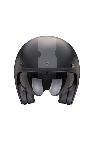 Scorpion Belfast Evo Spade Açık Motosiklet Kaskı Mat Siyah Gümüş