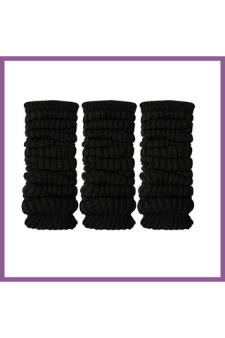 Ren.ga.renk Kadın Siyah Fitilli Örgü Tozluk 3'lü Seti %97 Pamuk %3 Polyester Büzgülü Uzun Kışlık Bacak Isıtıcı Renk: Siyah Beden: Standart Adet: 3 Rengaren
