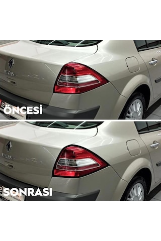 Renault Megane 2 Stop Çerçevesi Sticker / PARLAK SİYAH