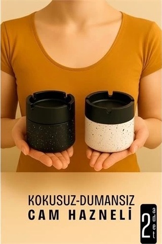 Cam Küllük - Desenli 2 Li Küllük Seti Kafe Küllüğü Restoran Küllüğü Masaüstü Küllük