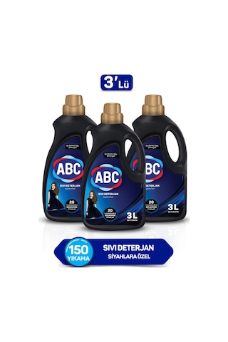 ABC Siyahlara Özel Sıvı Çamaşır Deterjanı 50 Yıkama 3 x 3 L