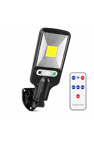 Güneş Enerjili 30 Cob Led Duvar Lambası Hareket Sensörlü Uzaktan Kumandalı Ip65 Su Geçirmez Dış Mekan Bahçe Aydınlatma 1