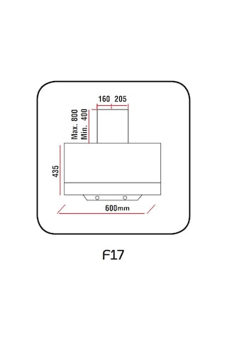 Alveus F17 Duvar Tipi 60 CM Davlumbaz