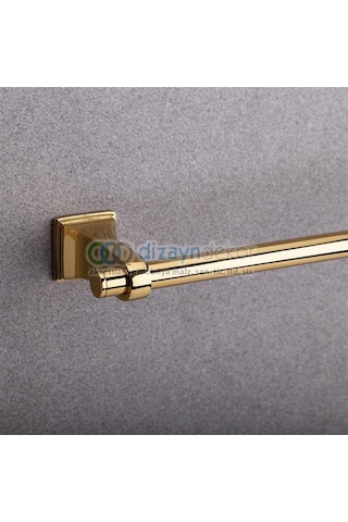 Line Uzun Yuvarlak Havluluk Gold Kaplama 60 Cm