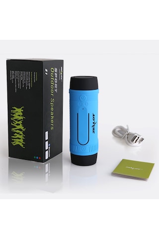 Springsun Zealot S1 Gri Taşınabilir Bluetooth Hoparlör Kablosuz Bisiklet Hoparlörü Fm Radyo Açık Hav