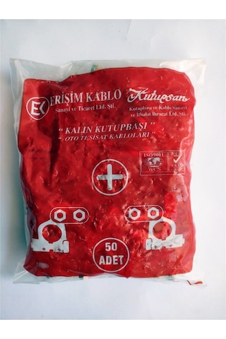 Akü Kesme Gerçek Kutup Başı (+) 50 Li Poşet Pirinç