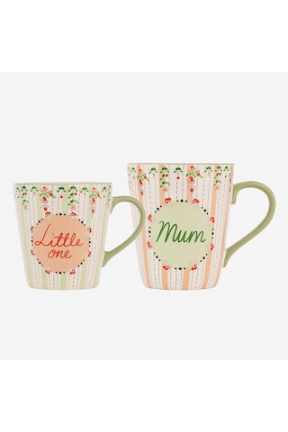 Yeşil Porselen Kupa Seti 260 Ml- 375 Ml