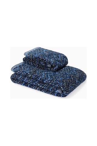 Azul Havlu Seti 2 Li, Pamuklu & Lurex Mavi