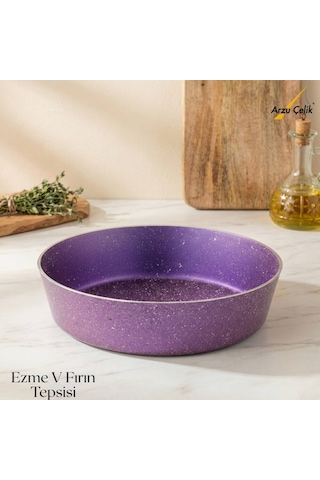 28 Cm Granit Ezme V Fırın Tepsisi - Violet Violet