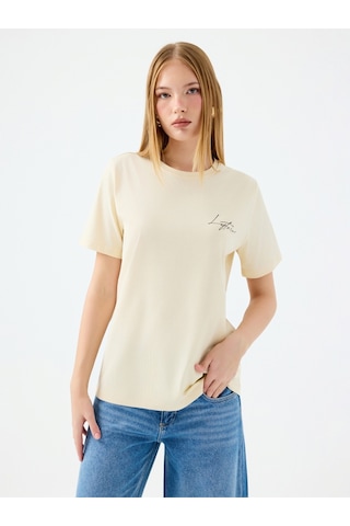Regular Fit Kadın Tshirt K.kol Bej