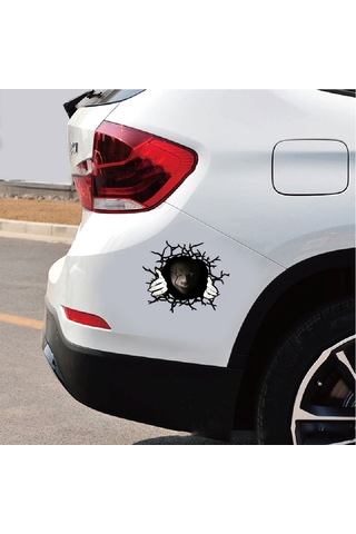 Yunboo Korkunç Halloween Pvc Araba Sticker - 30x25cm Siyah Pencere Dekoru Dış饰