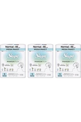 Bio Natural Premium Plus Hijyenik Ped Mega Paket Normal 46x3 138 Adet
