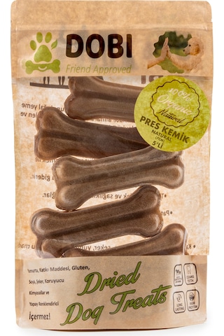 %100 Doğal Organik Köpek Ödül Maması Pres Kemik 5 Li Katkısız, Gluten Ve Koruyucu İçermez 7cm