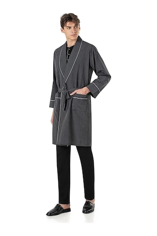 Pierre Cardin 5560 Erkek Çeyizlik Beşli Rop Pijama Takım-siyah Siyah