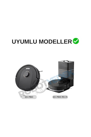 Roborock Q5 Pro, Q5 Pro Plus Uyumlu Yedek Fırça Hepa Filtre Seti-6 Parça