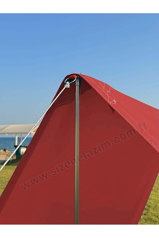 Nelazım Pratik Kamp Gölgeliği Ve Plaj Şemsiyesi 1.5m X 5m Su Itici Oxford Kumaş, Tek Ebat, Kampglglkkremit001001m, Çok Renkli