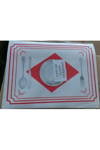 100 Adet Amerikan Servis Kağıdı Sunum Servis Kağıdı Büyük Boy 30x40 Cm Beyaz