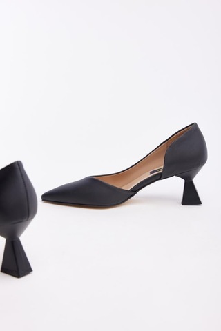 Derinet Kısa Topuk Saten Kadın Stiletto 001