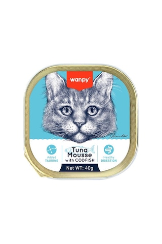 Wanpy Kedi 40g 6'lı Ton & Morina Balıklı Alutray Yaş Mama