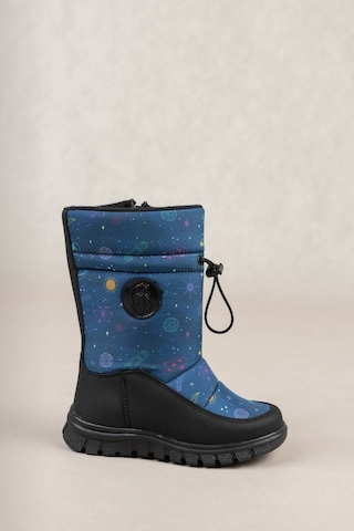 Gimer Lacivert Kız Çocuk Baskılı Kar Botu - Cool1303G Lacivert