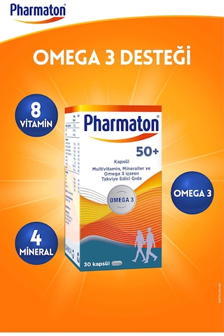 Pharmaton 50 Plus Omega 3 Içerikli 30 Kapsül