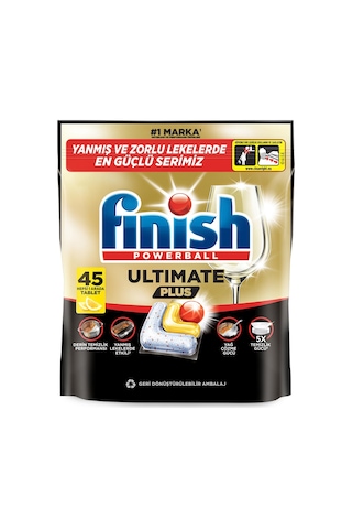 Finish Ultimate Plus Bulaşık Makinesi Deterjanı Kapsül Tablet Limon 45 Adet