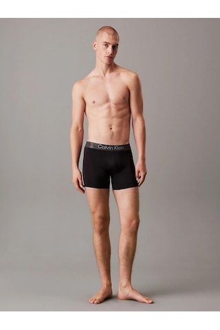 Calvin Klein Erkek Rahat Esnek Kumaş Beli Logolu Elastik Bantlı 3'lü Siyah Boxer Lv00nb4124-ub1-7910 Black/black/black