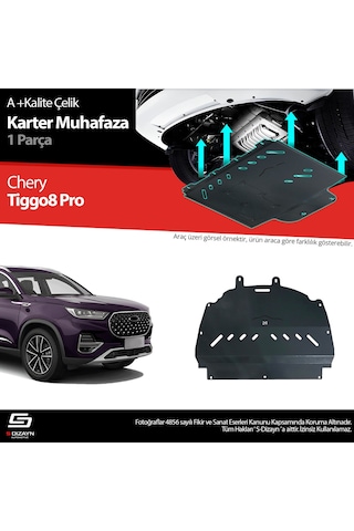 S-dizayn Chery Tiggo 8 Pro Çelik Karter Muhafaza 2022 Üzeri A+ Kalite