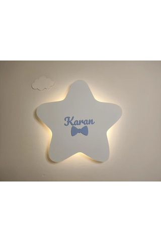Yıldız Gece Lambası Çocuk Odası Bebek Odası Dekoratif Aydınlatma İsme Özel