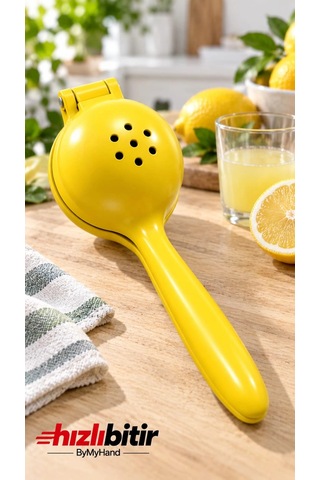 Bymyhand Döküm Sarı Limon Sıkacağı Narenciye Sıkacağı Büyük Boy