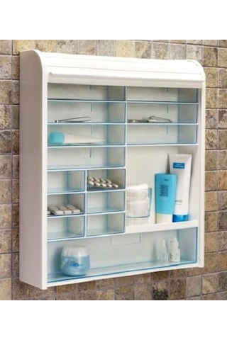 Primanova 092 Panjurlu Çok Amaçlı Kilitli Ecza ve Banyo Dolabı