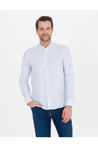 Pierre Cardin Erkek Açık Mavi Gömlek Desenli 50267994-vr003 Açık Mavi