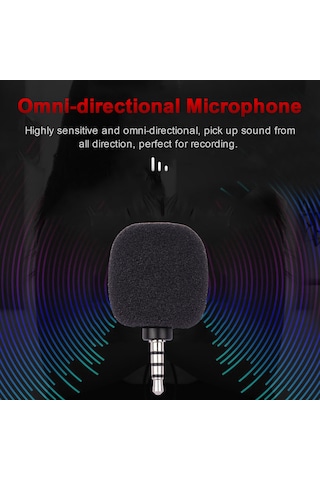 Singree Akıllı Telefonlar İçin 3.5mm Mini Yönlendirilebilir Mikrofon - Canlı Yayın Ve Video Kaydı