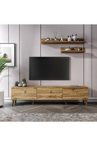 Simple Modern 180 Cm Smp18033 Tv Ünitesi 2 Raflı Ceviz Ceviz
