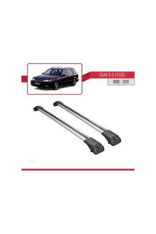 Saab 9-5 Ys3e 1998-2010 Arası İle Uyumlu Ace-1 Ara Atkı Tavan Barı Gri