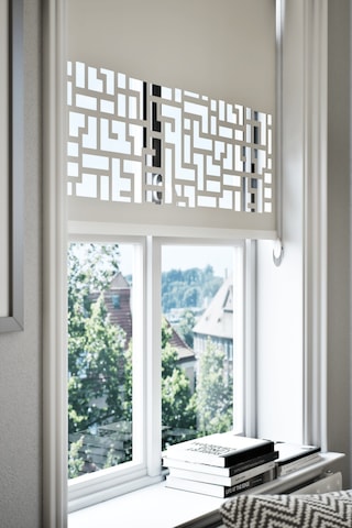 Auralight Lazer Kesim Mat Stor Perde, Lazer Kesimli Klasik Serisi, C-3002 Ekru Renk