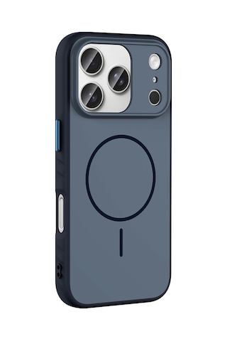 Apple Uyumlu iPhone 17 Pro Kılıf M-safe Şarj Özellikli Zore Tea Kapak - Lacivert Lacivert