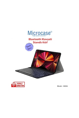 Microcase Apple Uyumlu iPad Pro 11 2021 Bluetooth Klavyeli Standlı Kılıf Bkk4