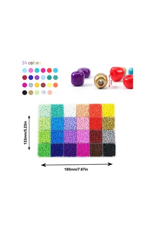 Reedark 24 Renkli Cam Boncuk Seti - Dıy Kolye Ve Bileklik Yapımı İçin 4000 Adet 4mm Boncuk Diğer