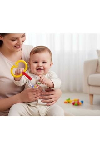 Babyjem Pusete Asılabilir Oval Sesli Çıngırak Yeşil