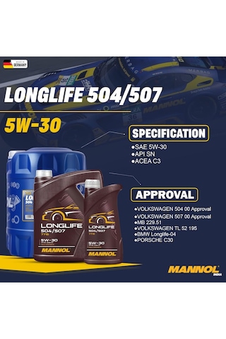 Mannol 5W-30 Longlife 504/507 Motor Yağı Ve Motor İç Temizleyici