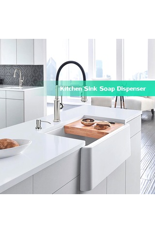 Gajeena 300ml Manuel Sabun Dağıtıcı, 304 Çelik, Mutfak/卫浴 Lavabo Kullanıma Uygun, Kolay Kurulum Gümüş