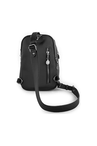 Nas Bag Bel Ve Body Bag Siyah Gümüş Tasli Siyah