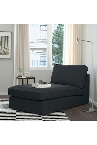Ikea Antrasit Şık Kanepe - Uzanma Koltuğu