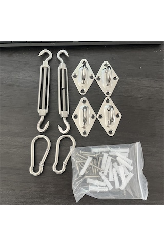 Moveevo Stainless Steel 304 Çelik Bahçe Gölge Tabanı Aksesuarları - Dört Köşeli/piramit Şapka, Dayanıklı Ve Su Geçirmez Polyester Malzeme İle