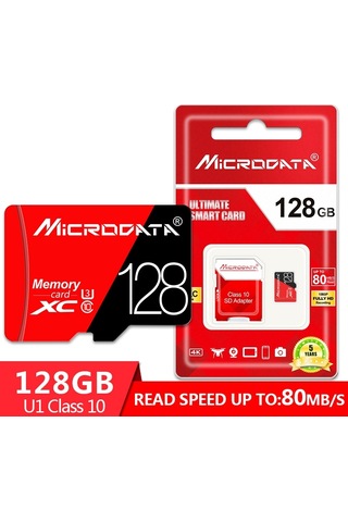 Sones Mıcrodata 128gb Yüksek Hızlı U3 Kırmızı Ve Siyah Tf