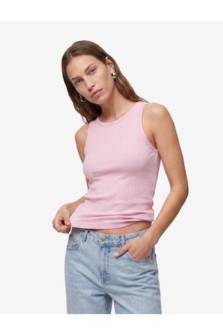 Koton Koton X Sibil Çetinkaya - Pamuklu Ribanalı Yuvarlak Yaka Atlet Pembe 6sak10419ek Gül