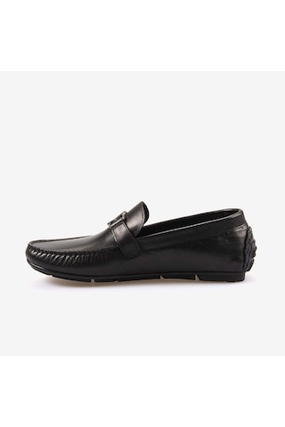 Mocassini Hakiki Deri Tokalı Erkek Loafer M584 Siyah