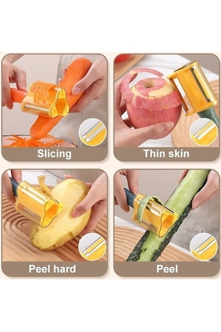 Ulzyvf 3'ü 1 Arada Paslanmaz Çelik Ev Mutfak Sebze Meyve Soyma Bıçağı Diğer Diğer